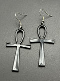Black Ankh Earrings