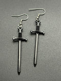 Black Sword Earrings