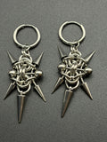 Chain Cluster Earrings with Spikes