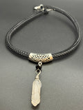Quartz Point Crin Tube Necklace