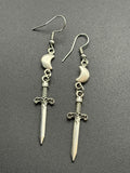 Dagger with Crescent Moon Earrings