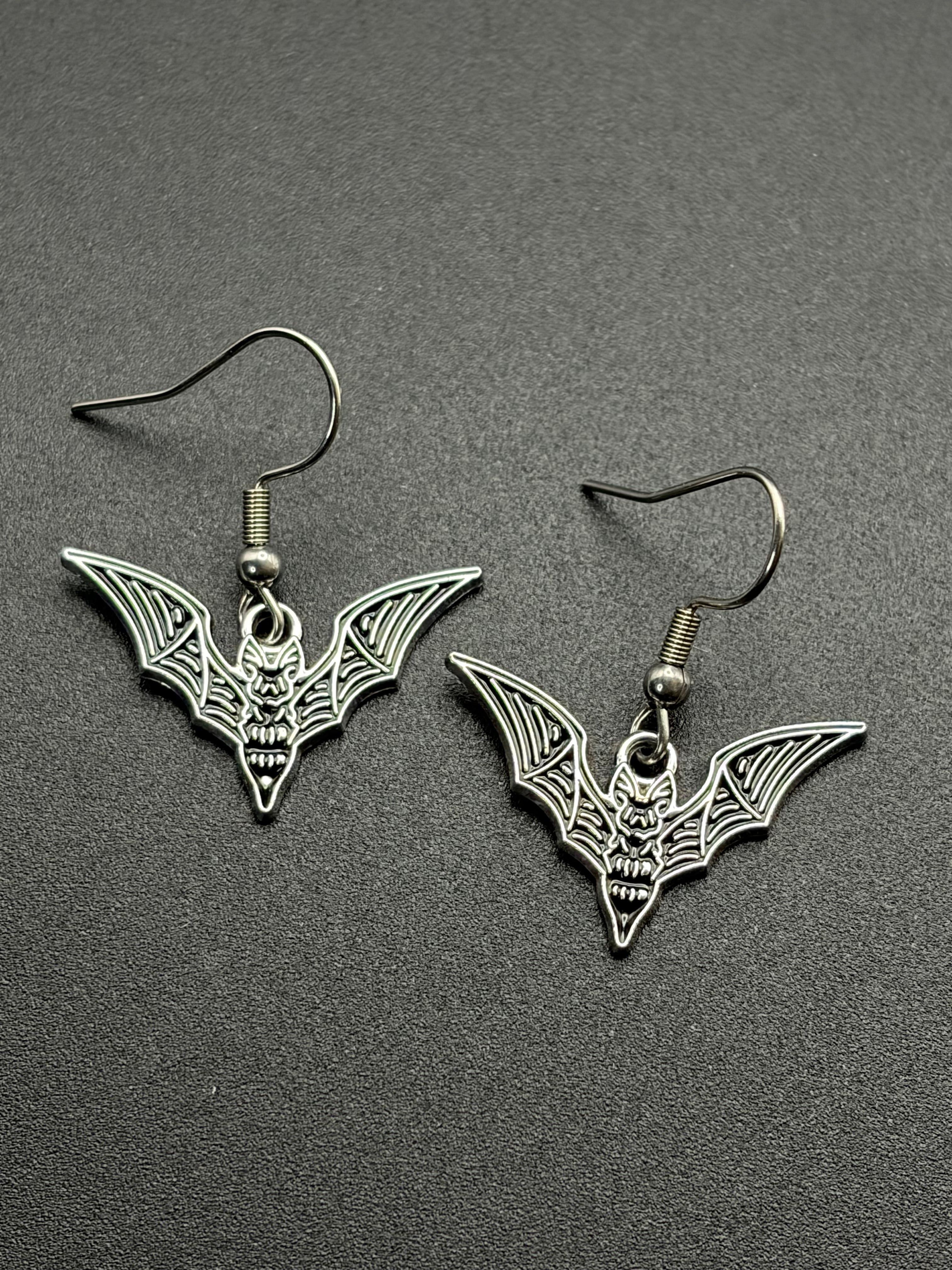 Enamel Bat Earrings