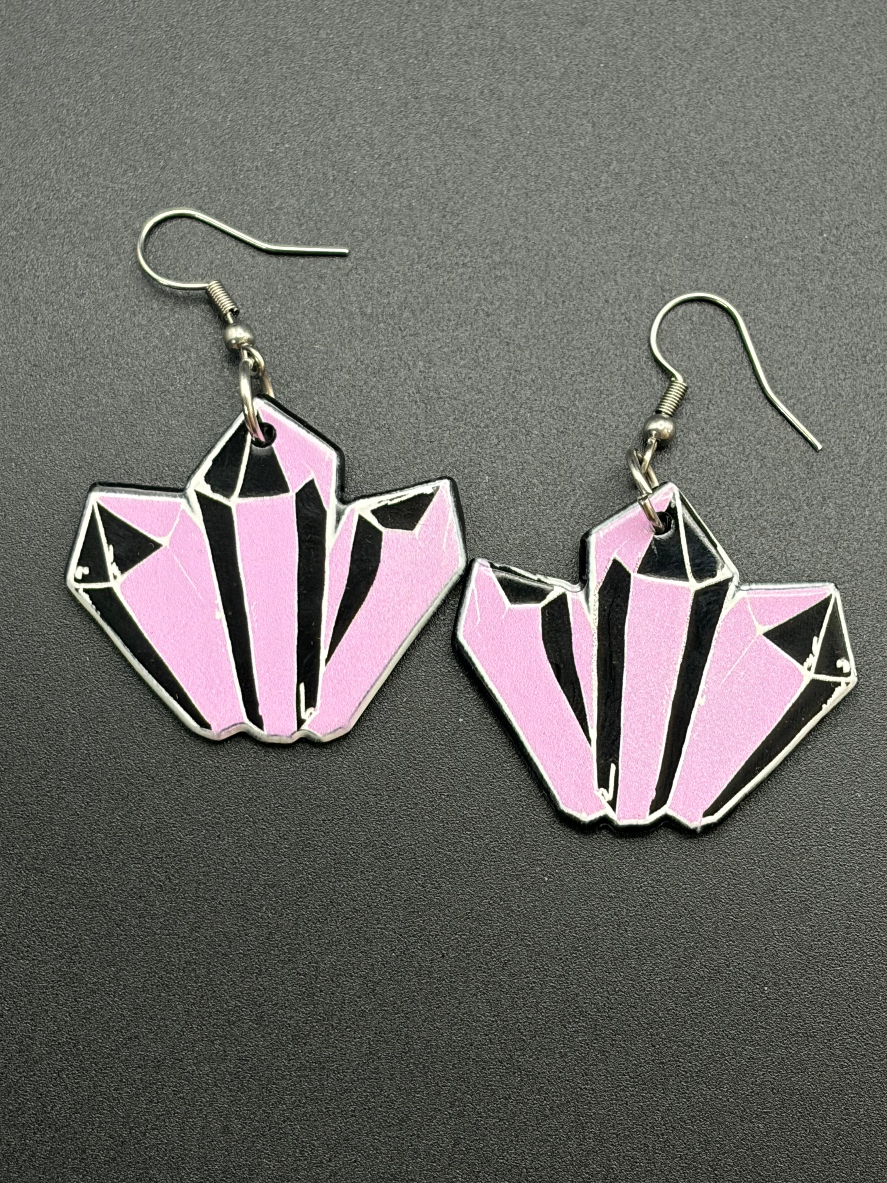 Resin Crystal Point Earrings