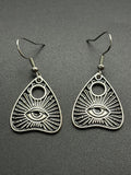 Enamel Eye Planchette Earrings