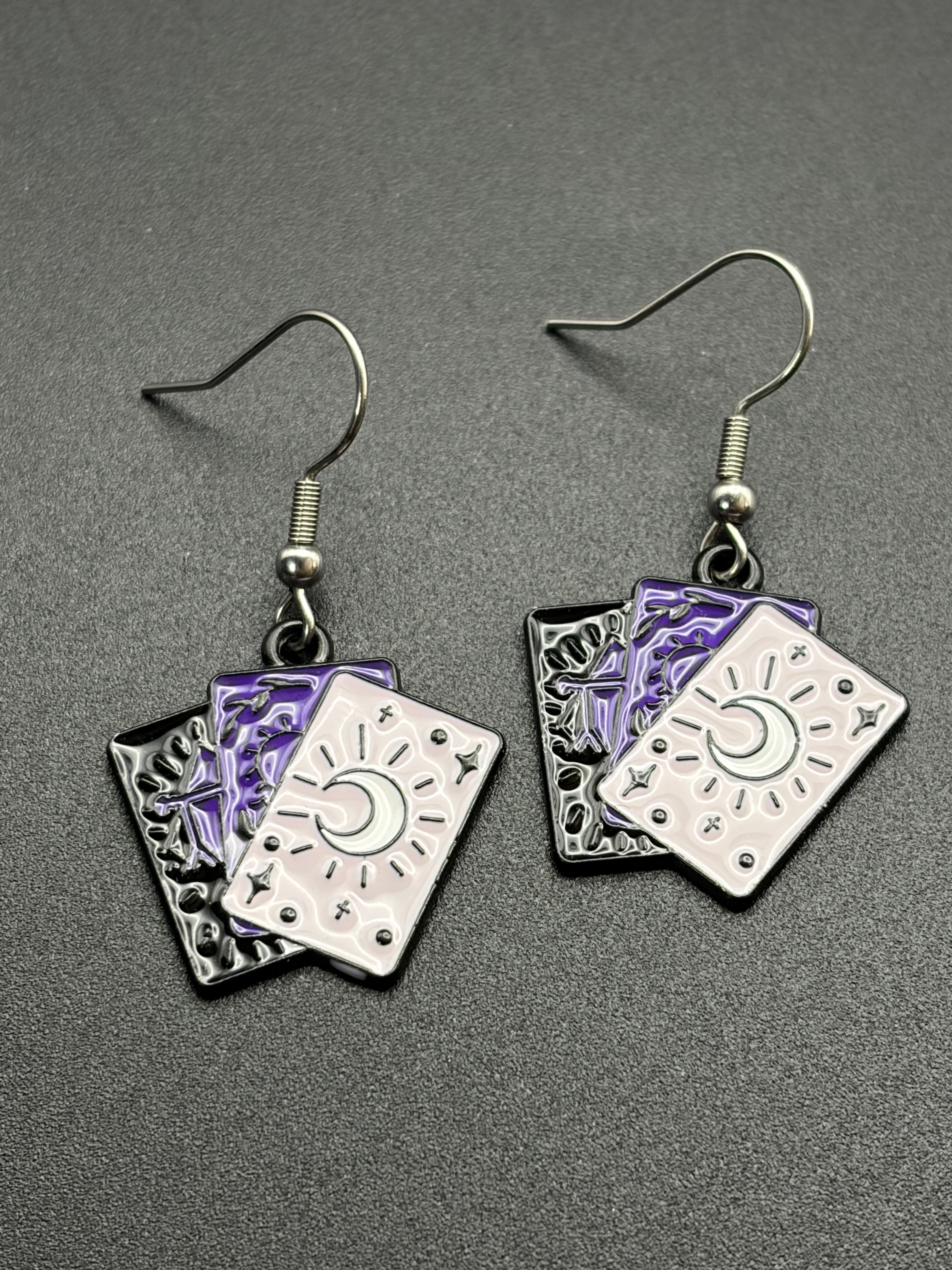 Enamel Tarot Card Earrings