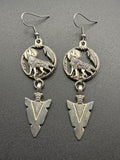 Howling Wolf & Arrowhead Earrings