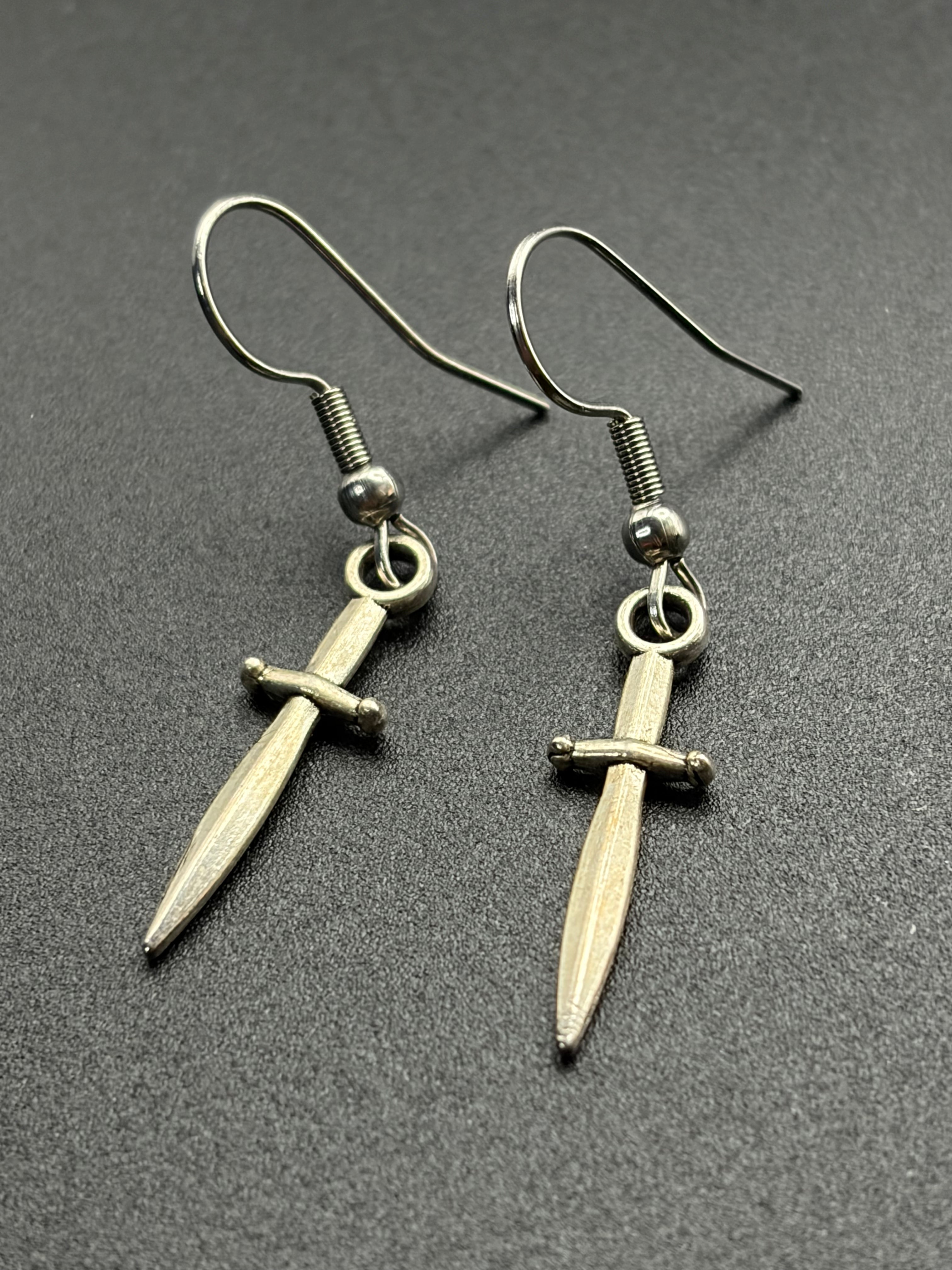 Metal Dagger Earrings