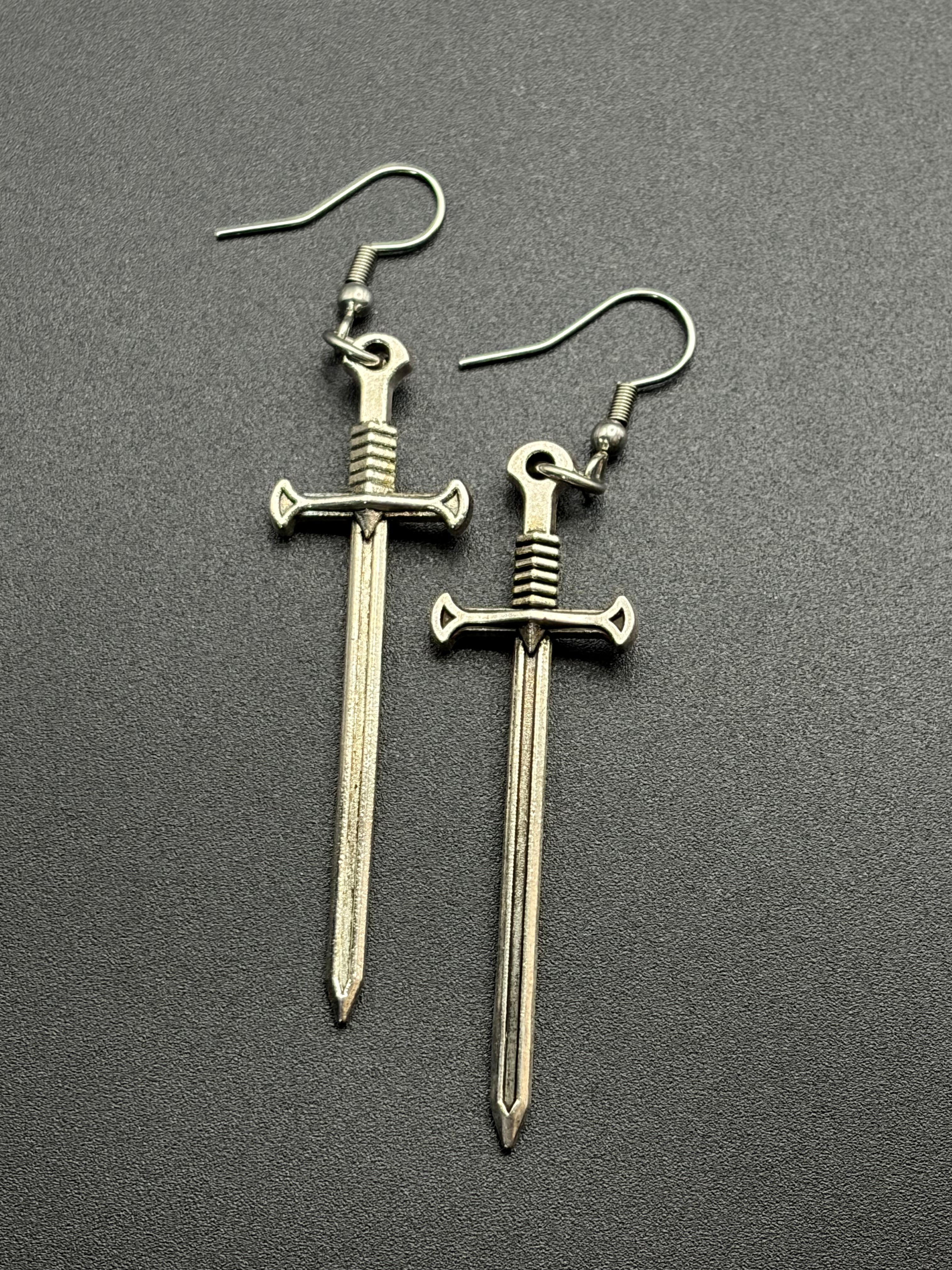 Metal Sword Earrings