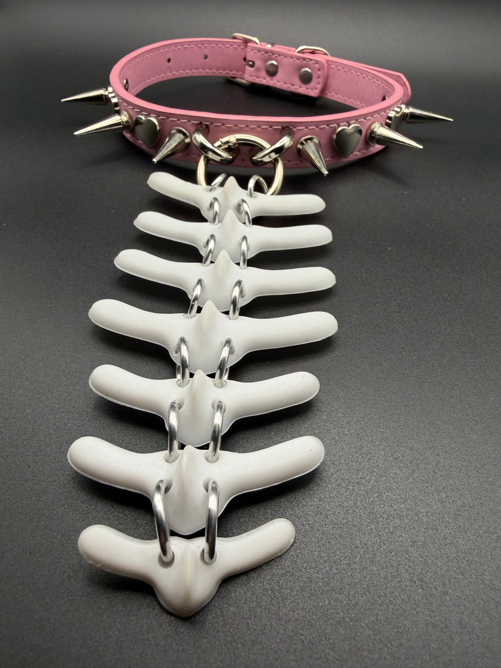Pink Hearts Vertebra Collar