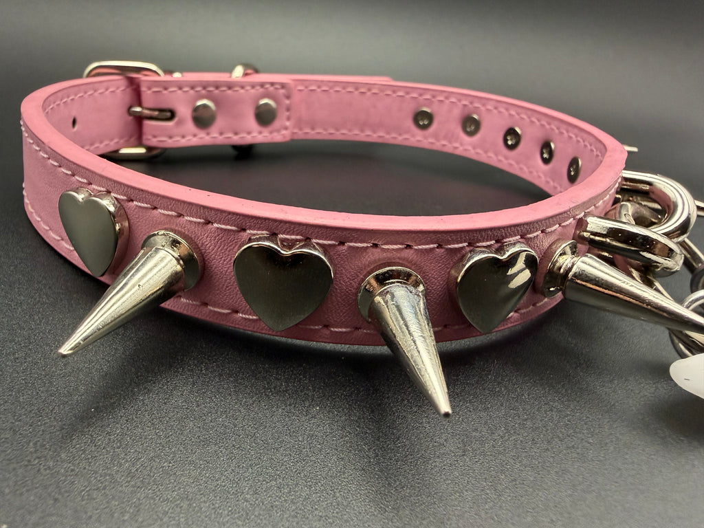 Pink Hearts Vertebra Collar