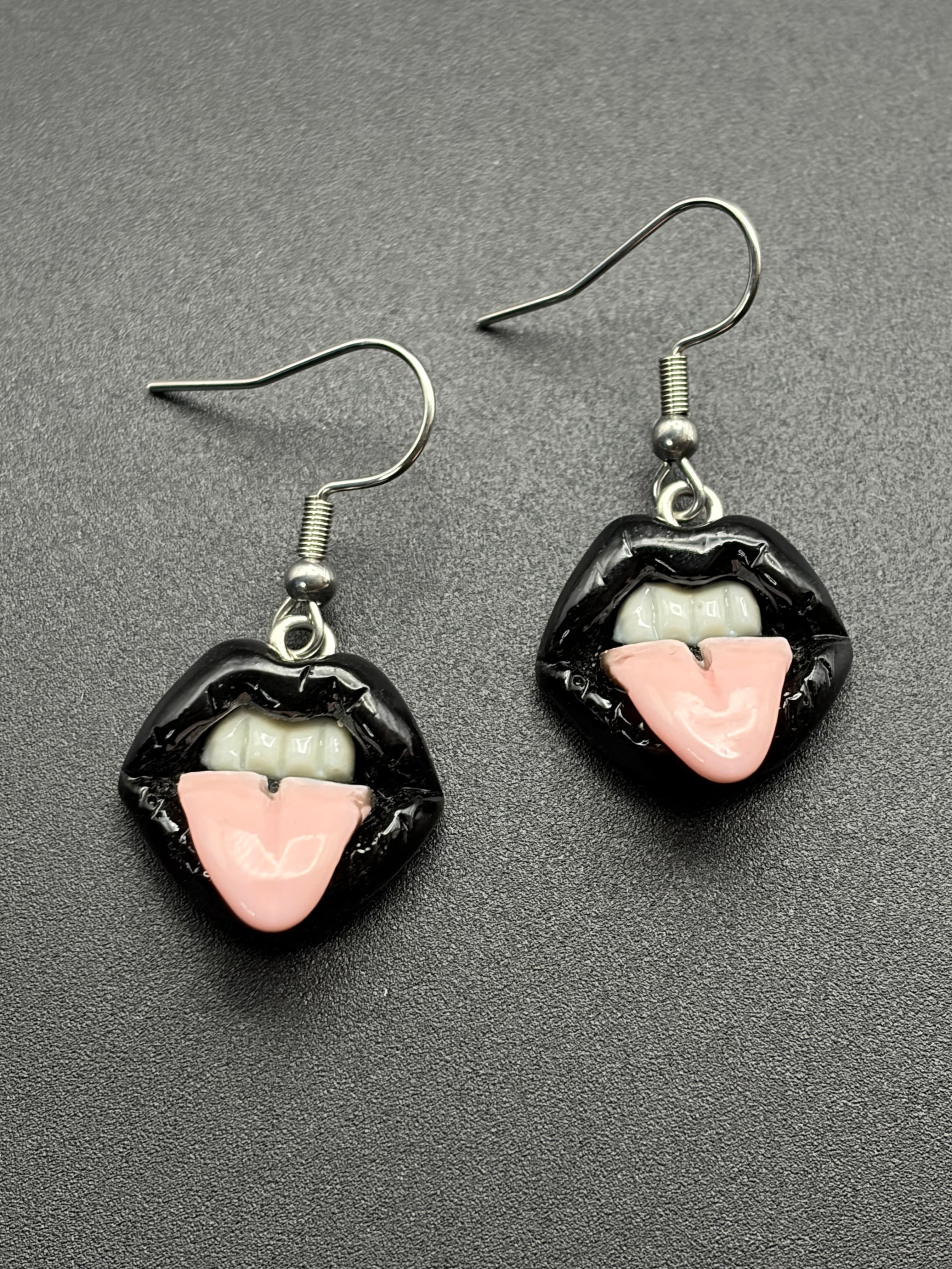 Resin Mouth Earrings