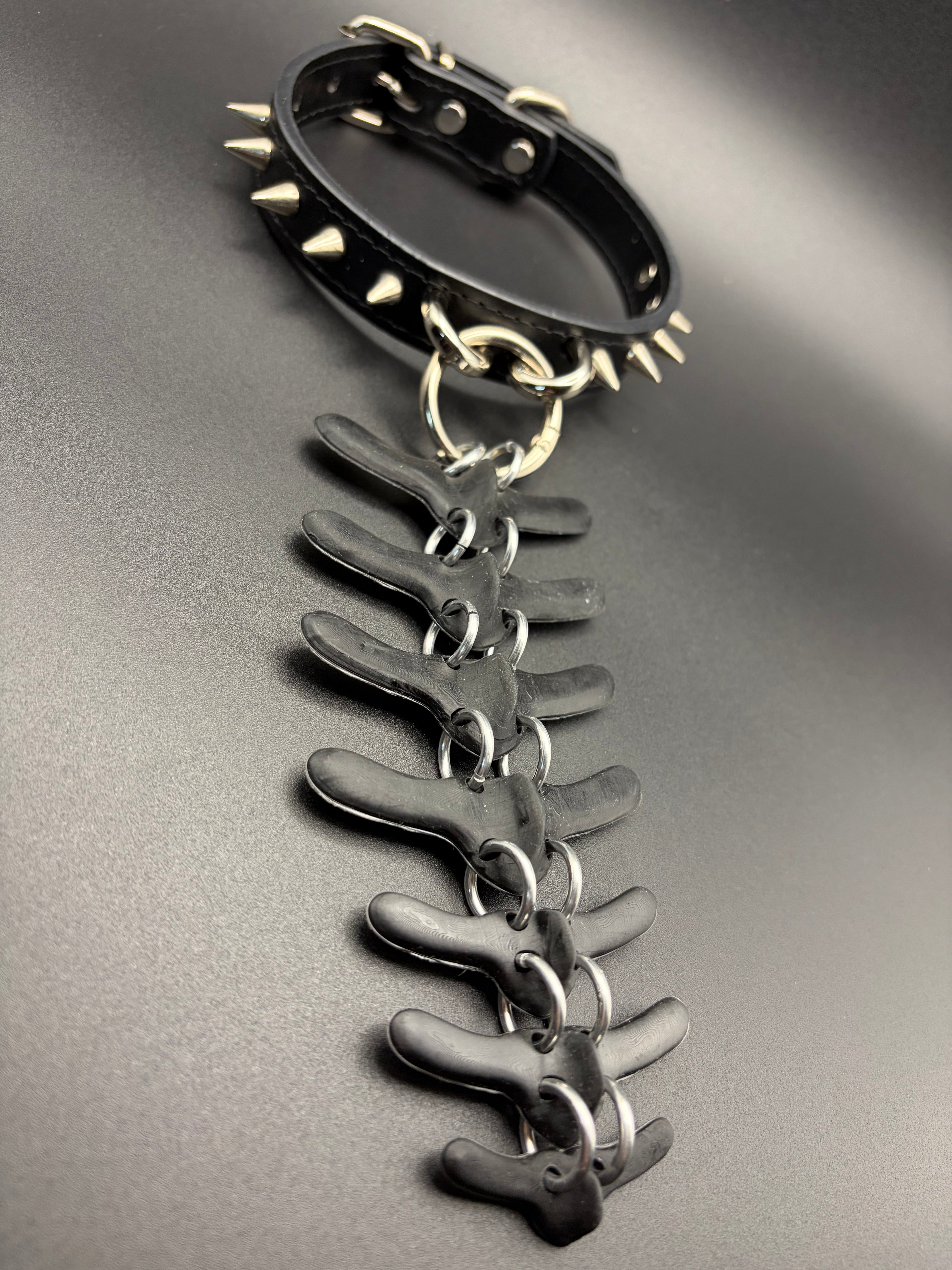 Small Swappable Vertebra Collar (Black / Black)