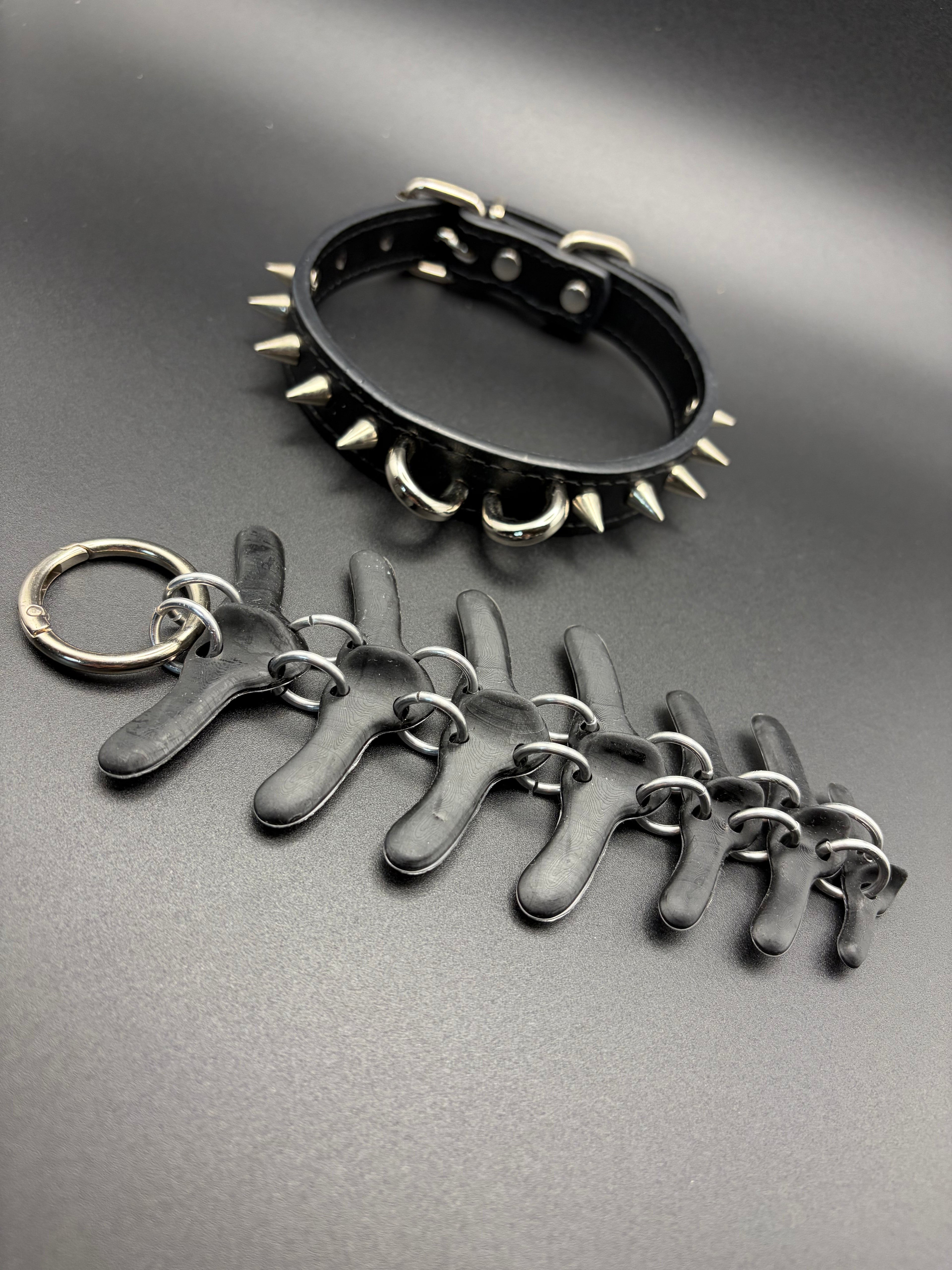 Small Swappable Vertebra Collar (Black / Black)