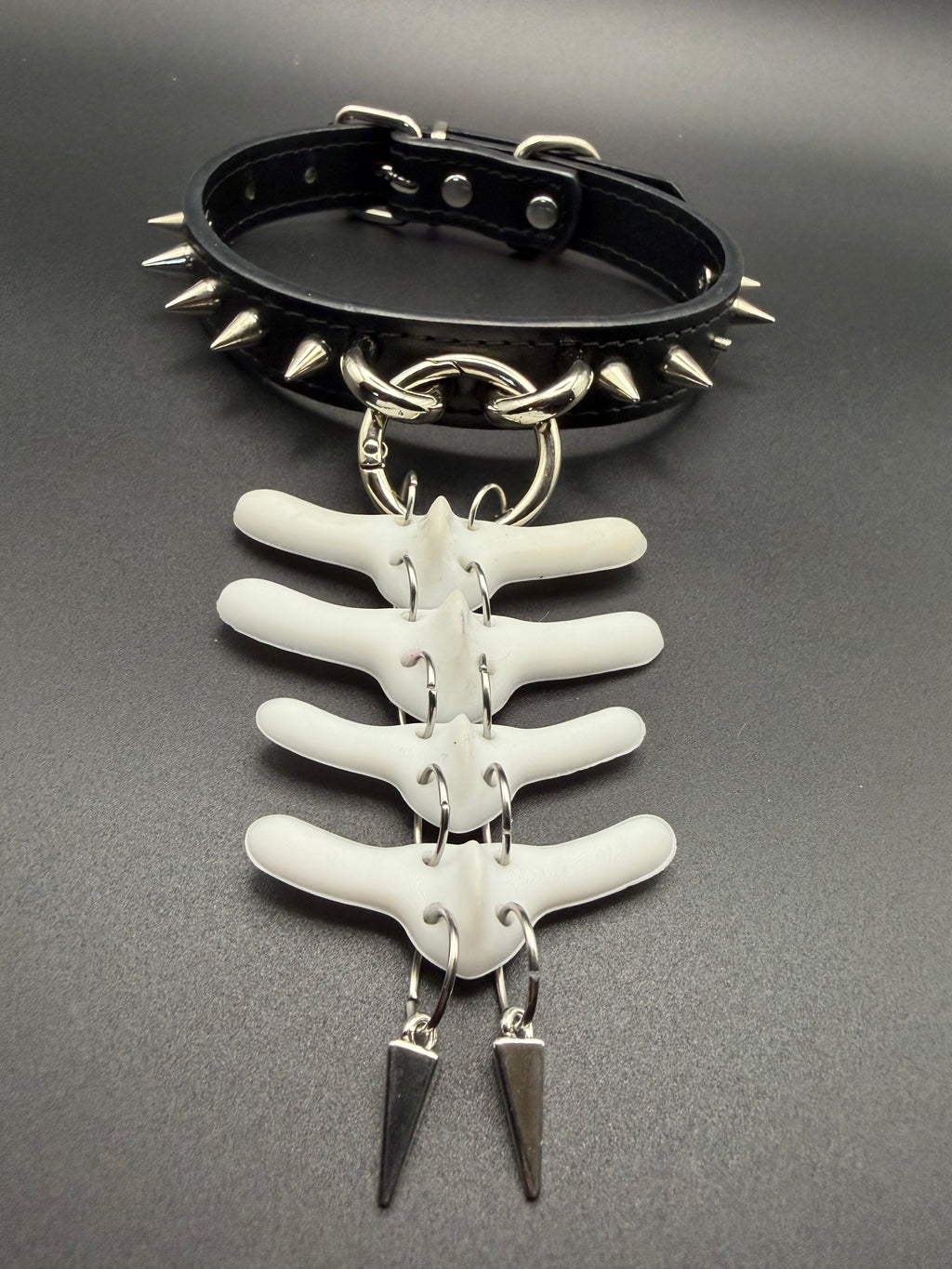 Small Swappable Vertebra Collar (Black / White)