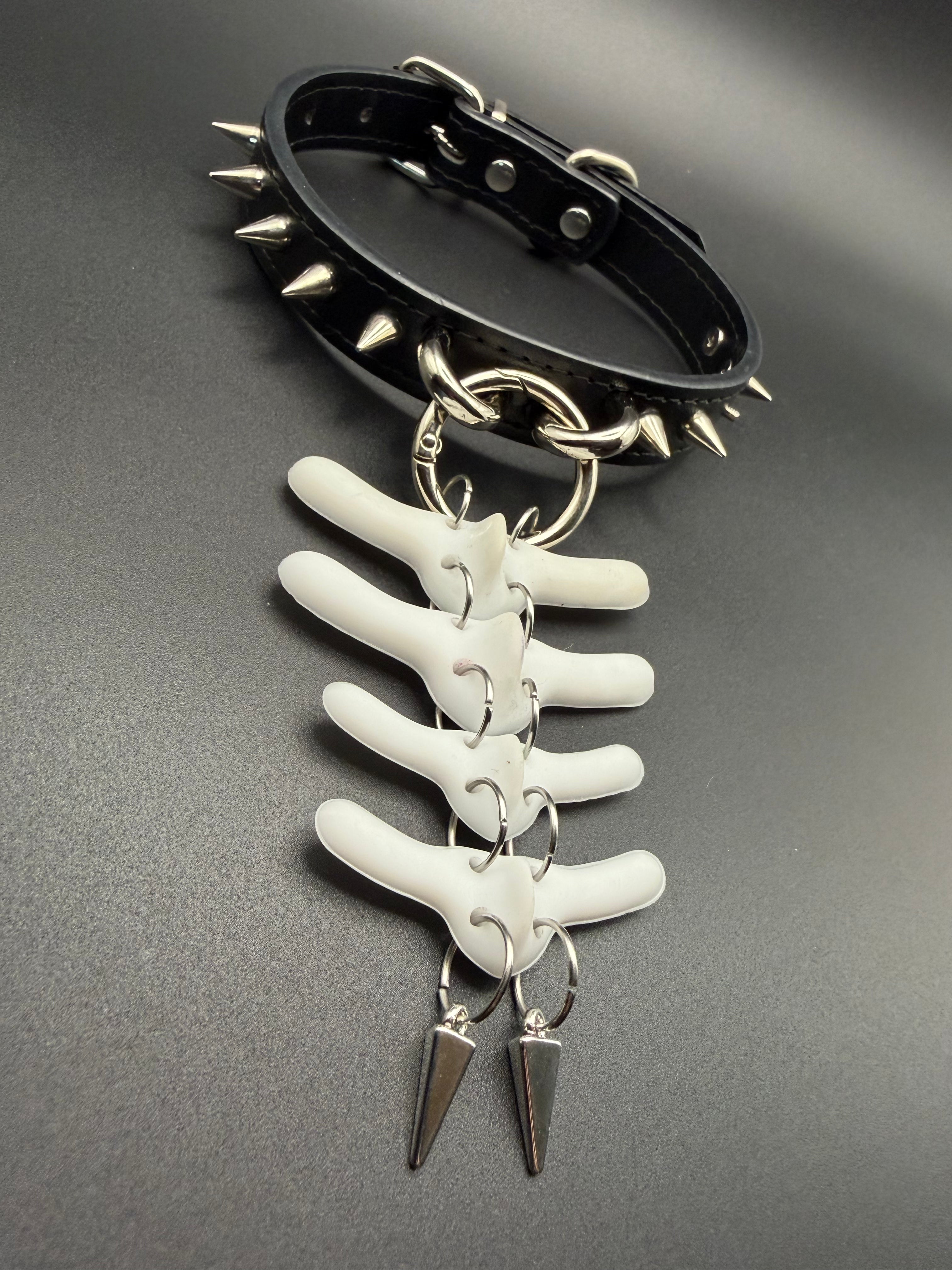 Small Swappable Vertebra Collar (Black / White)
