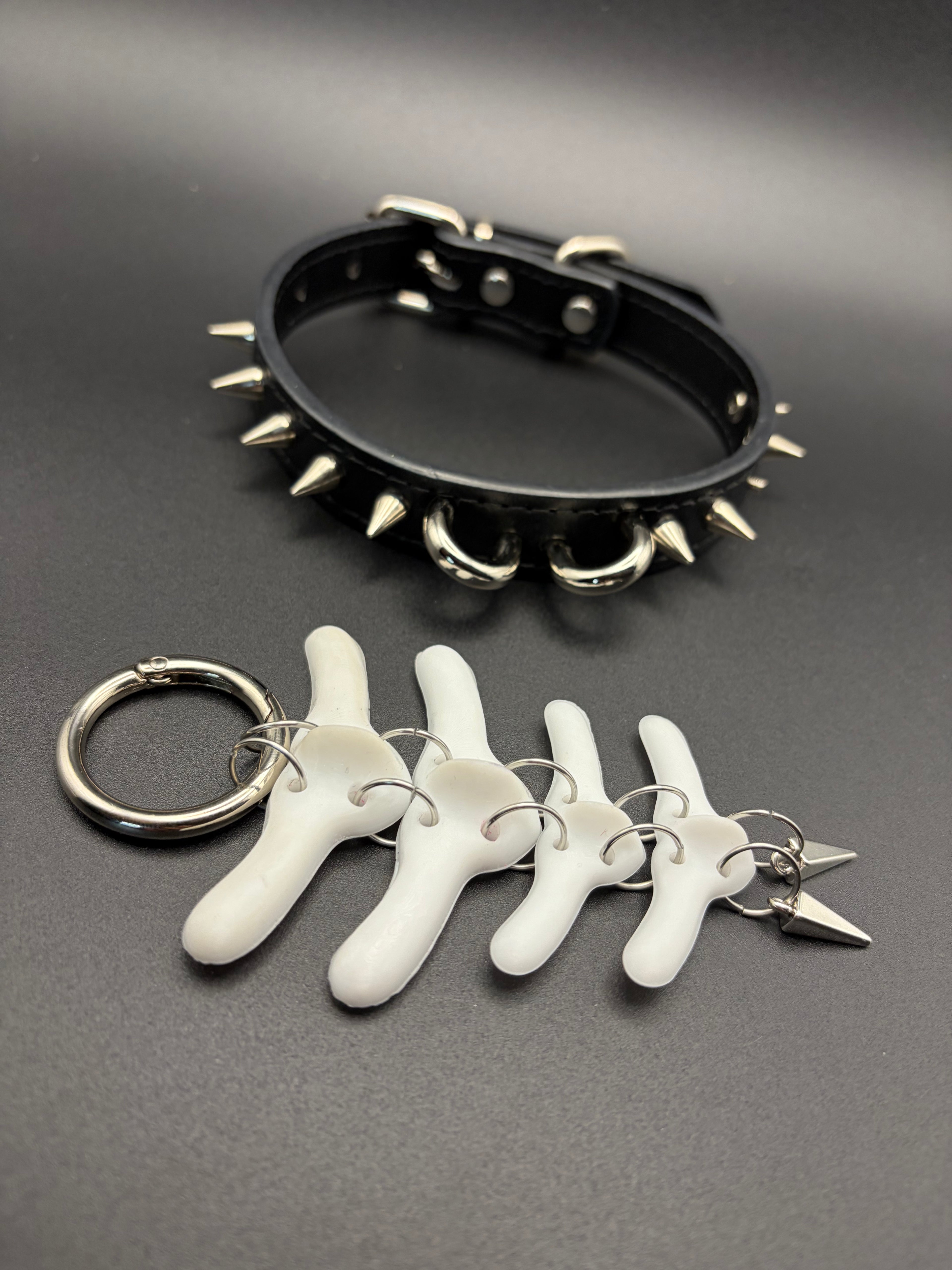 Small Swappable Vertebra Collar (Black / White)
